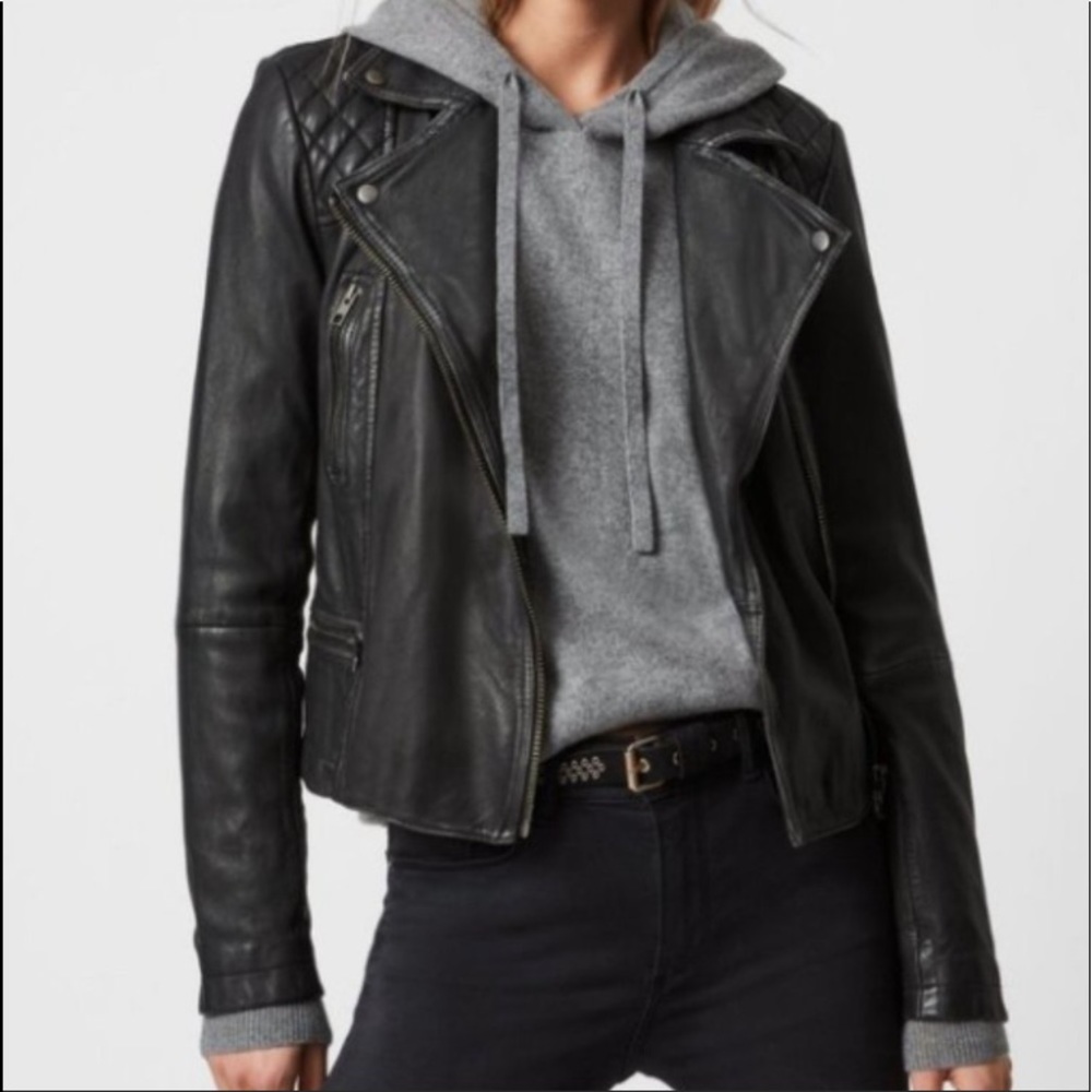 All Saints Black Leather Jacket